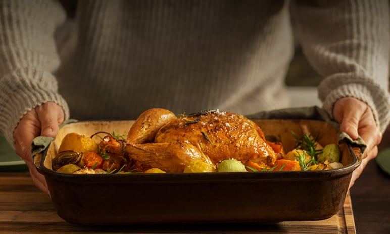 Nothing warms you up like family favourite with Roast Chicken. 