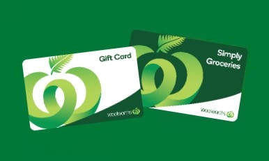 Simple illustration of two Countdown gift cards.